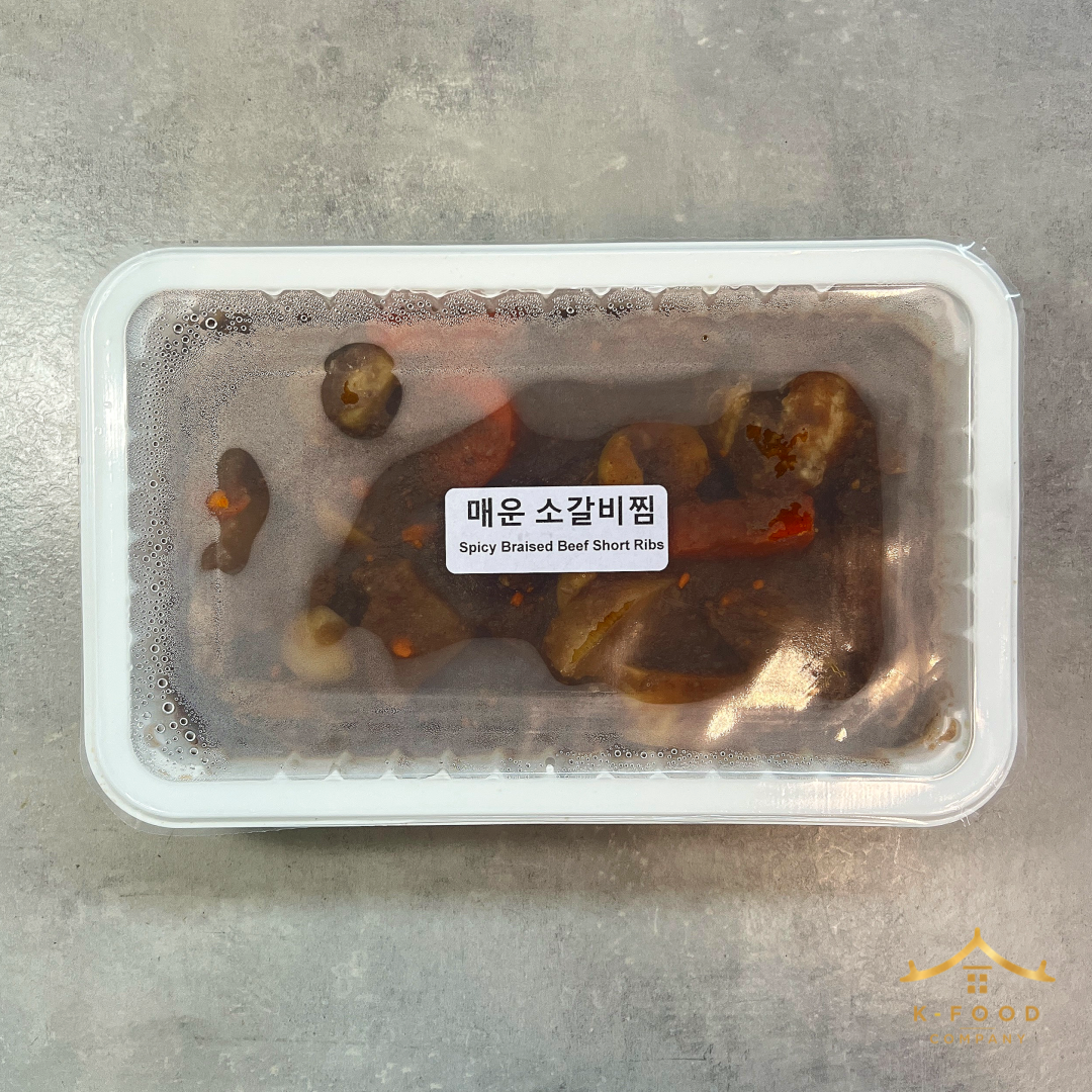 매운 소갈비찜 조리법 (완조리) Spicy Braised Beef Short Ribs (Cooked) Recipe
