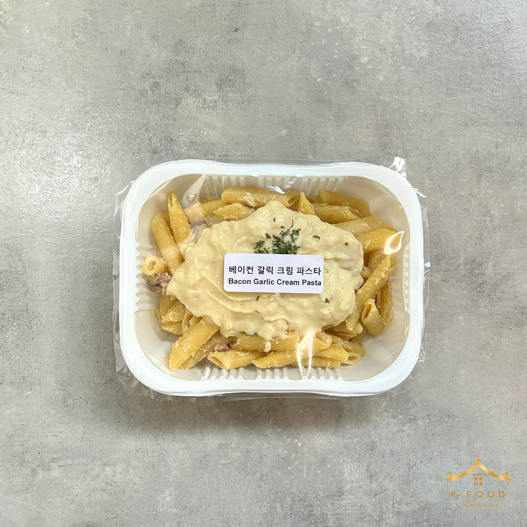 베이컨 갈릭 크림 파스타 (완조리) 1인분 | Bacon Garlic Cream Penne Pasta (Cooked) Serves 1 Person