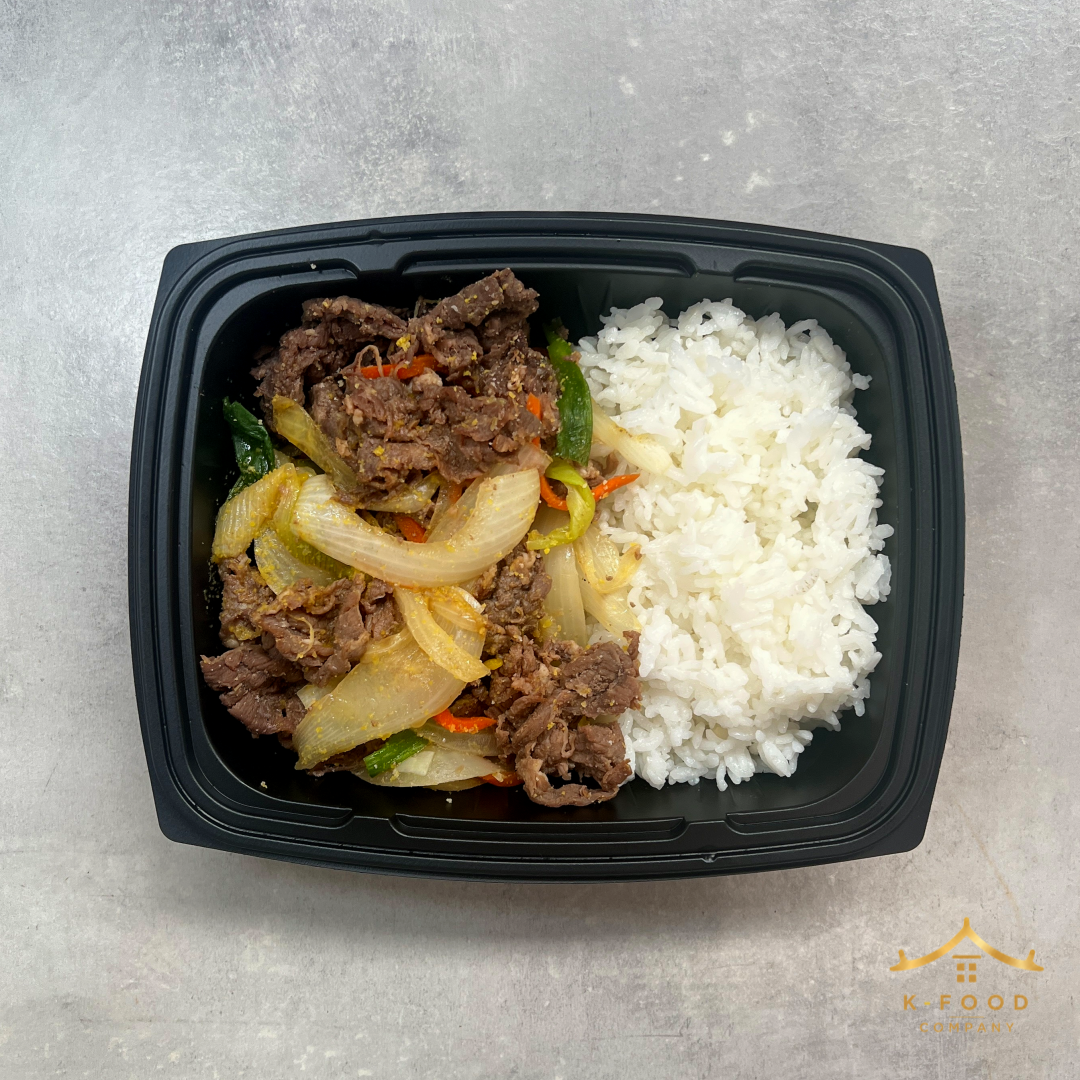 소불고기 덮밥 (완조리) Beef bulgogi rice bowl (Cooked)