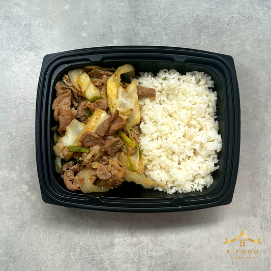 간장 돼지불고기 덮밥 (완조리) Soy sauce pork bulgogi rice bowl (Cooked)