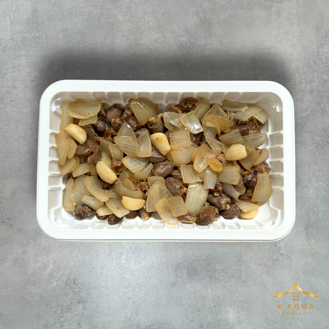 통마늘 닭똥집 & 염통 구이 조리법 (완조리) Grilled Chicken Gizzard & Heart with Whole Garlics (Cooked) Recipe