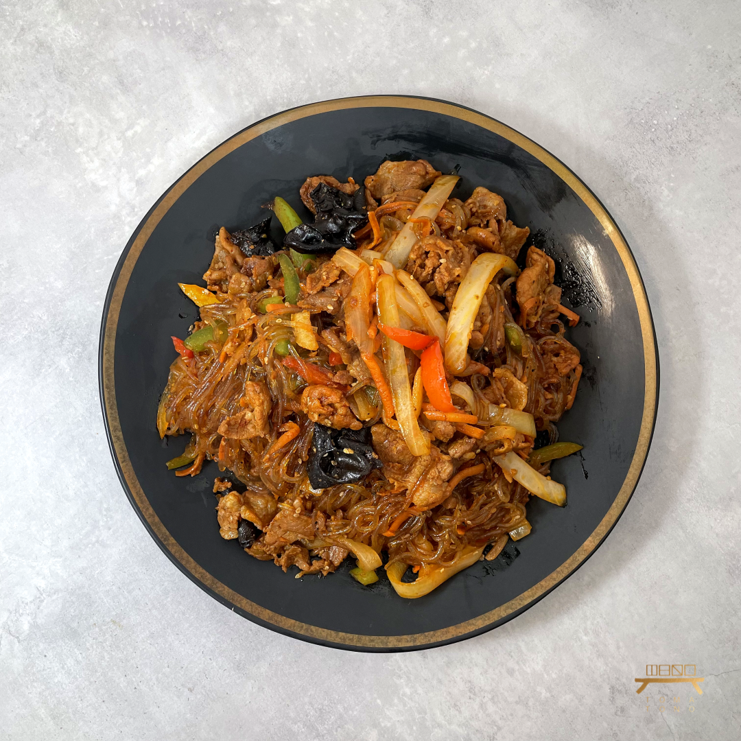 제육잡채 조리법 Glass Noodles with Spicy Pork & Vegetables Recipe