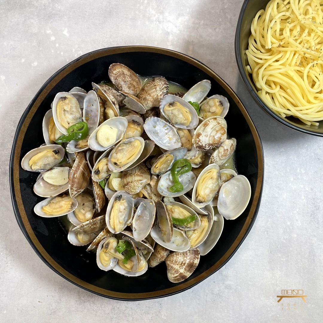 바지락술찜 feat.파스타 조리법 Steamed Clams with White Wine and Garlic feat. Pasta Recipe