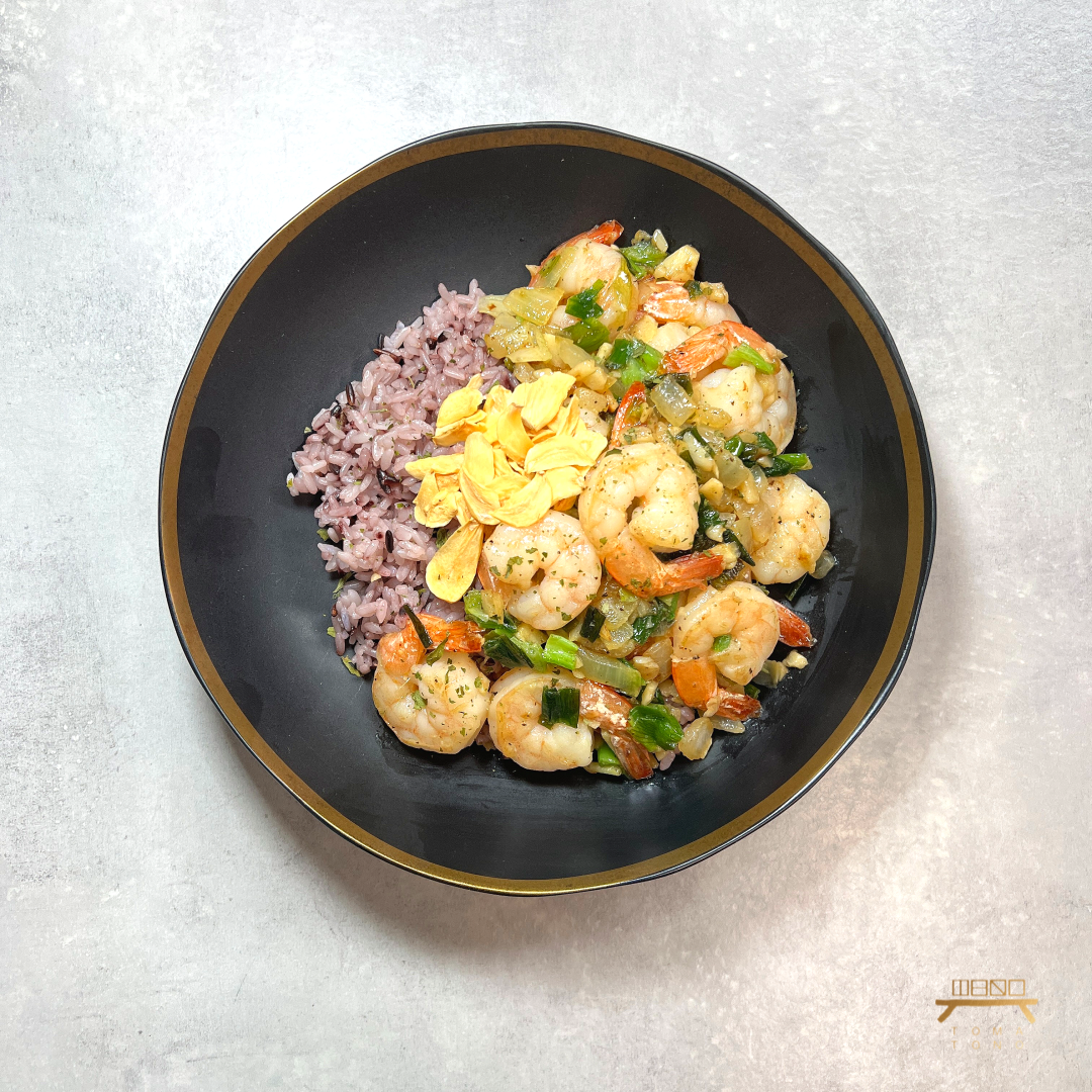 버터갈릭새우 덮밥 Butter Garlic Shrimp over Rice