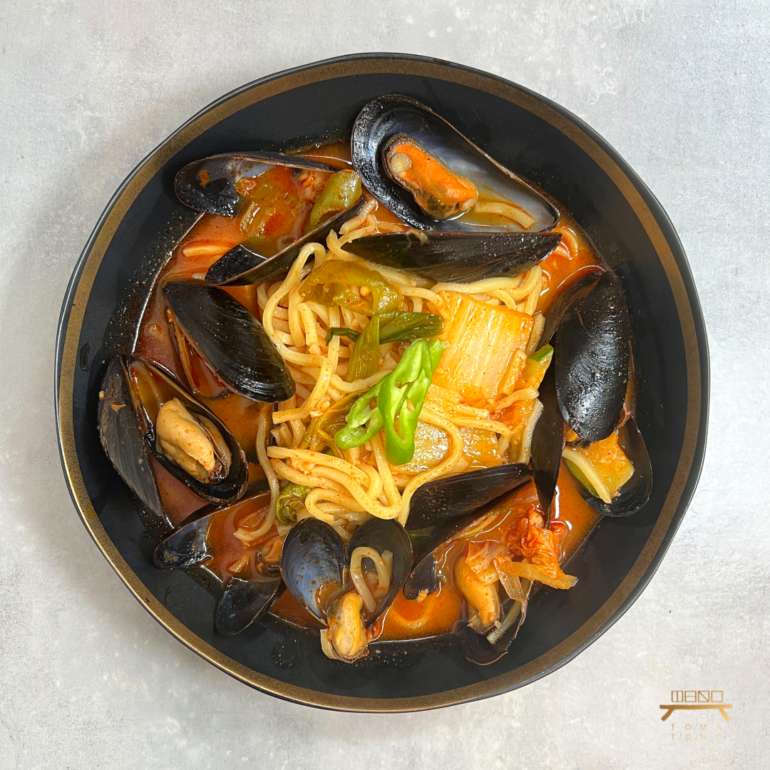 홍합해물짬뽕 조리법 Spicy Mussels and Mixed Seafood Jjamppong Recipe