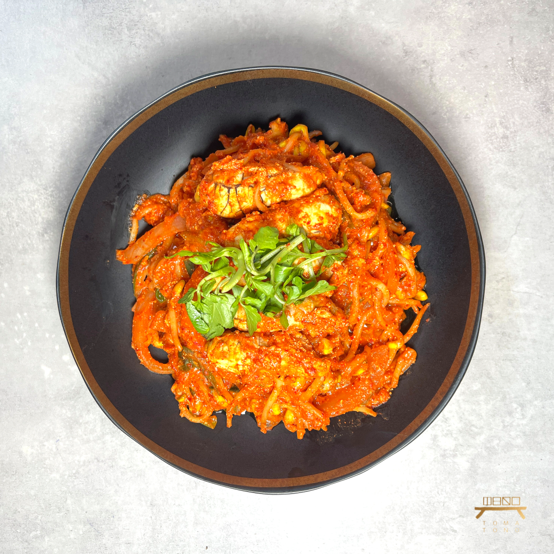 콩나물 대구알찜 Steamed Spicy Cod Roe with Soybean Sprout