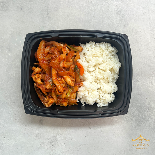 오징어 덮밥 (완조리) Spicy Squid Rice Bowl (Cooked)