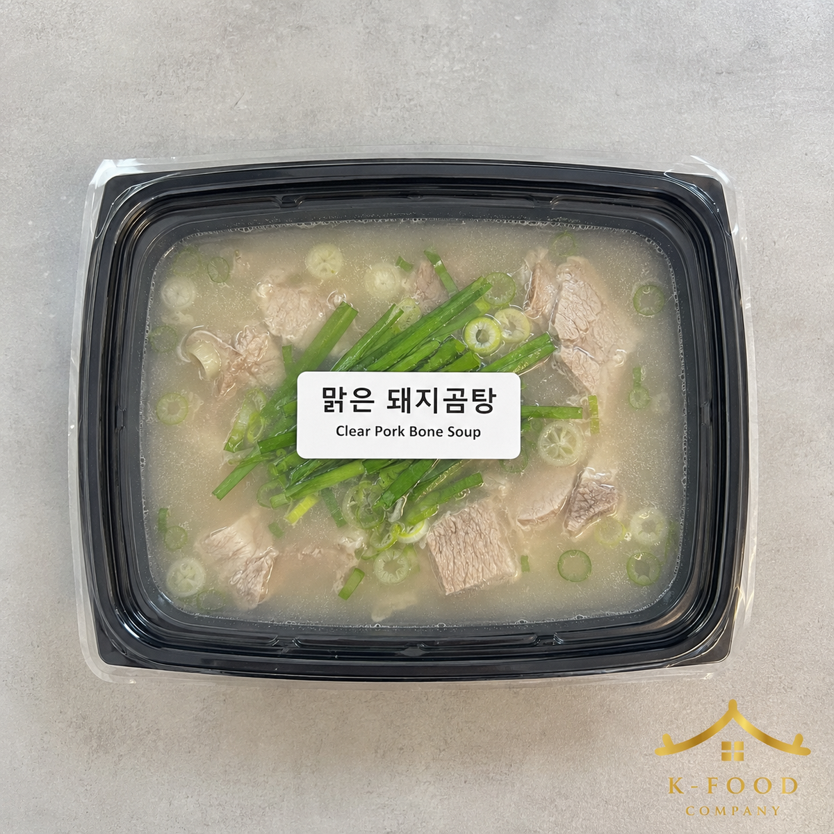 맑은 돼지곰탕 (완조리) 1인분 / Clear Pork Bone Soup (Cooked) Serves 1 Person