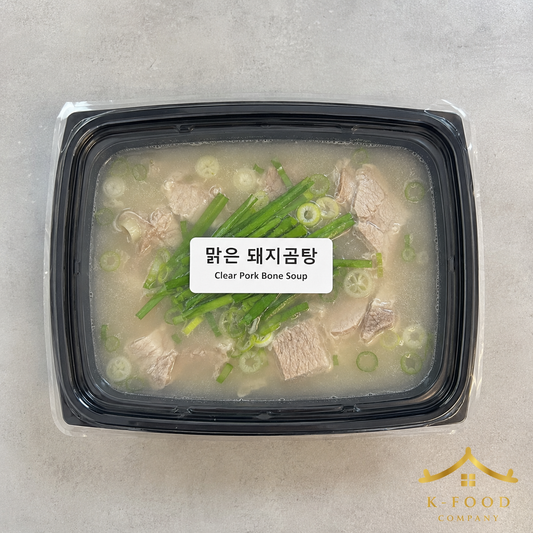 맑은 돼지곰탕 (완조리) 1인분 / Clear Pork Bone Soup (Cooked) Serves 1 Person
