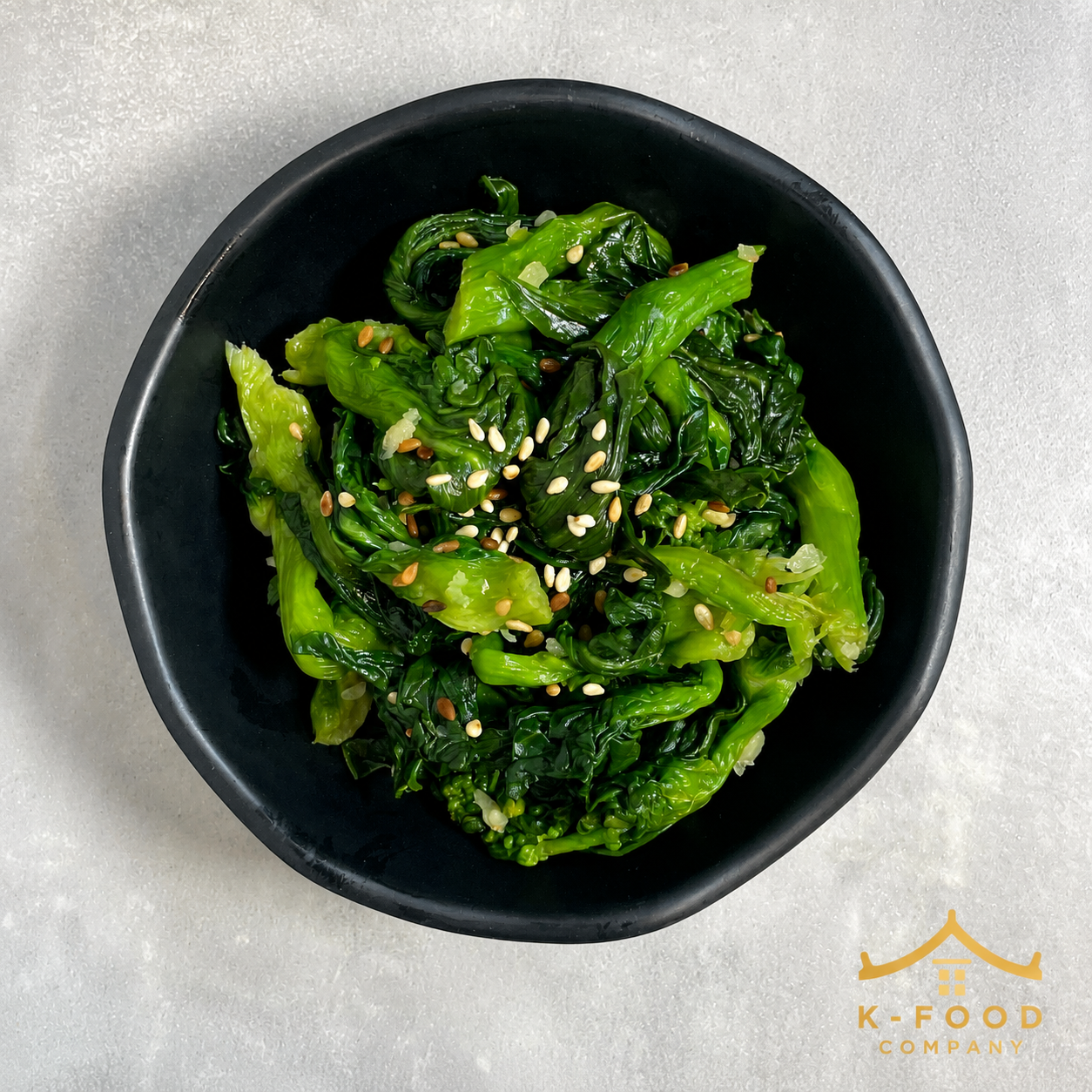 유채 순 나물무침 (완조리) 조리법  Seasoned Canola Herbs (Cooked) Recipe