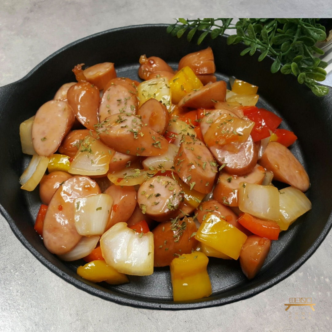소세지 야채볶음(완조리) Stir-Fried Sausage with Vegetables (Cooked)
